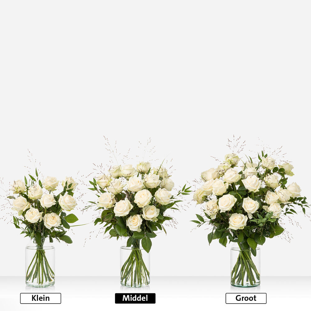 Witte rozen boeket