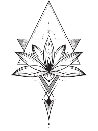 Geometric-bloem-tattoo