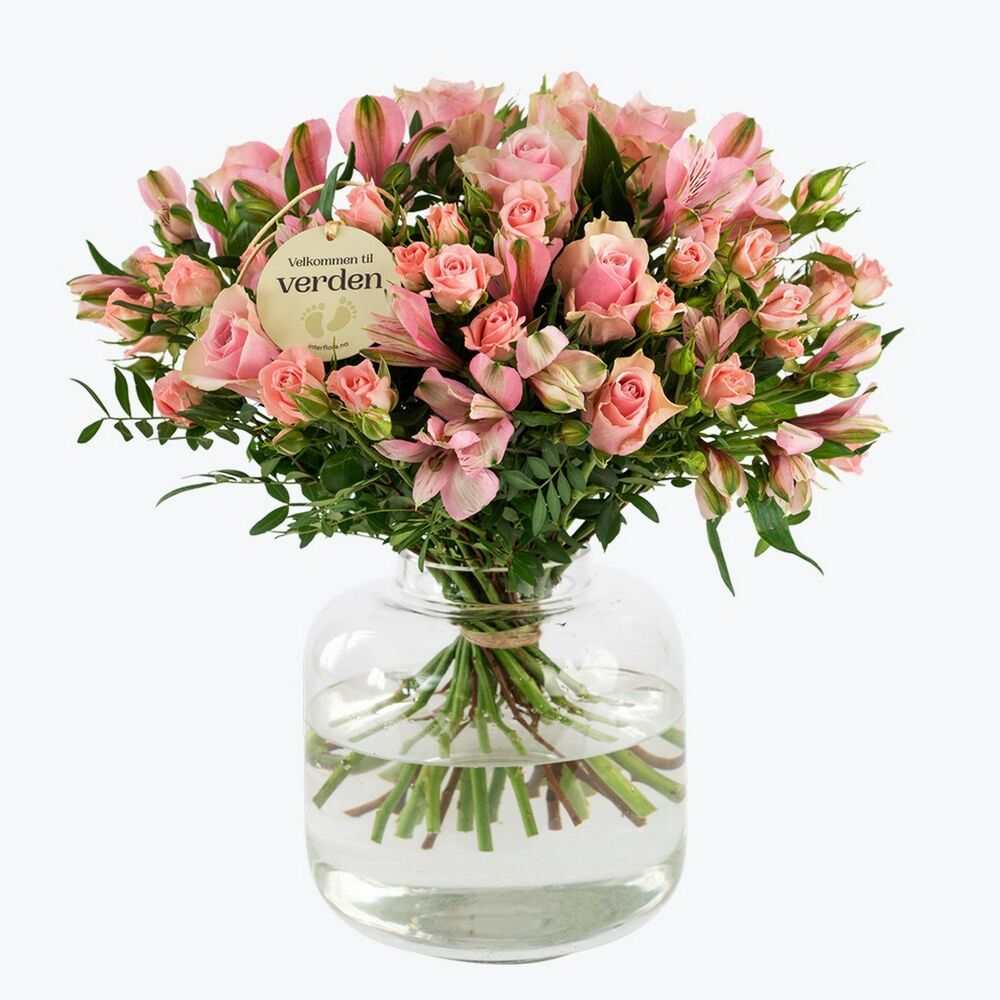 Classic Newborn Princess Bouquet w babybirth tag 242675