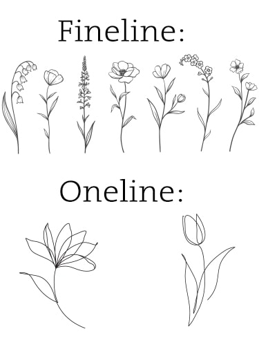Fineline-oneline-bloem-tatoeage