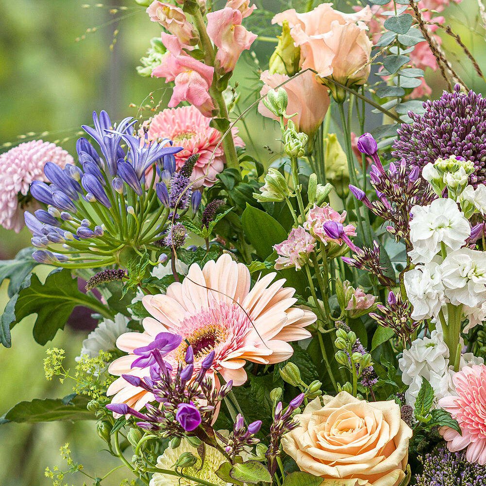 Green approved sympathy bouquet