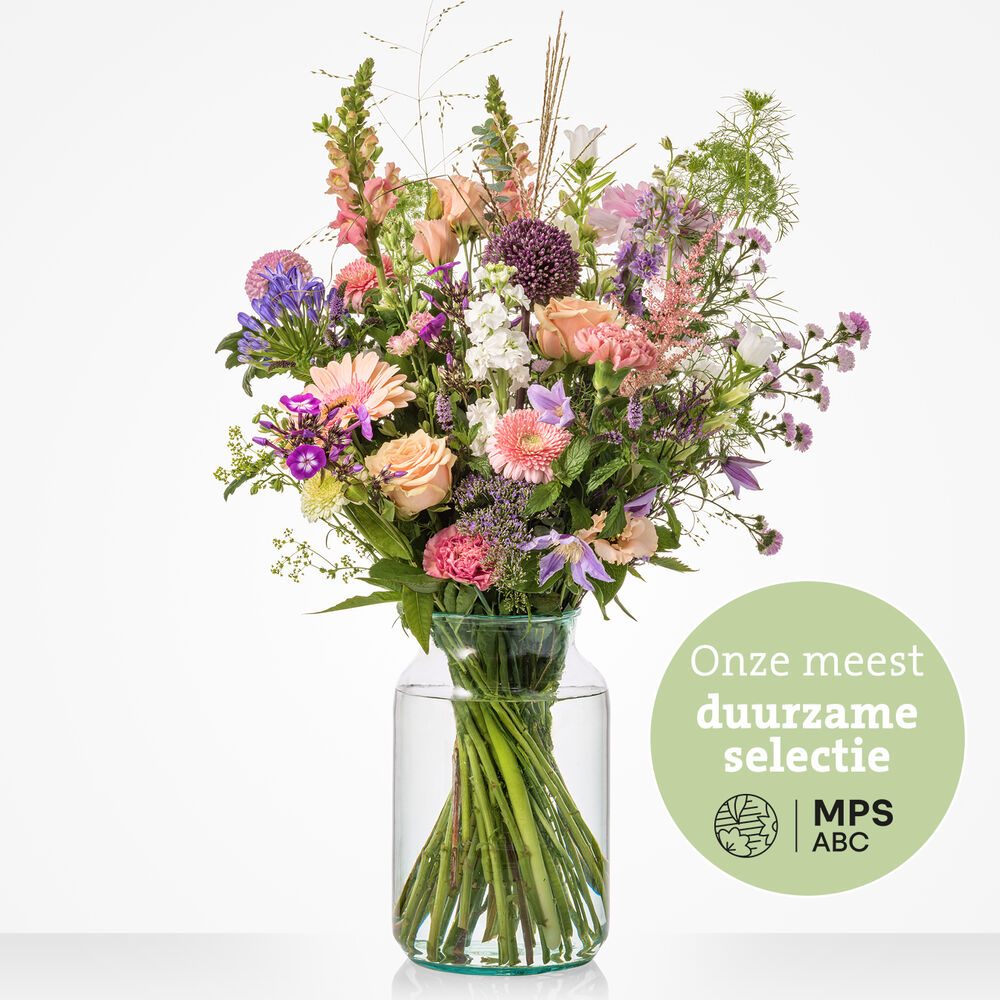 Green approved sympathy bouquet