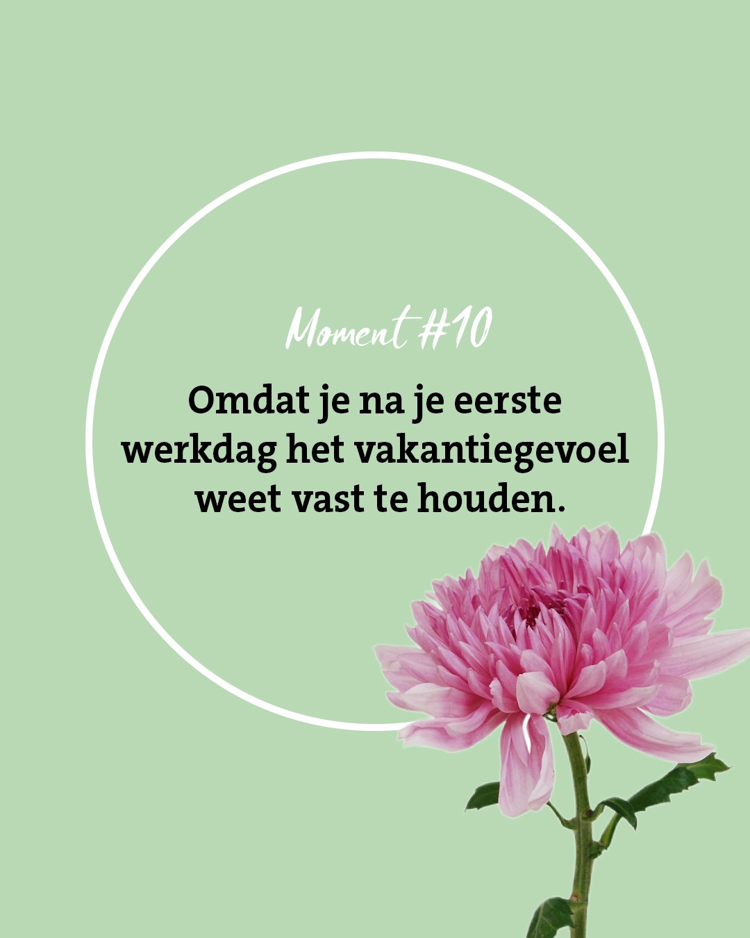 Moment-vakantiegevoel