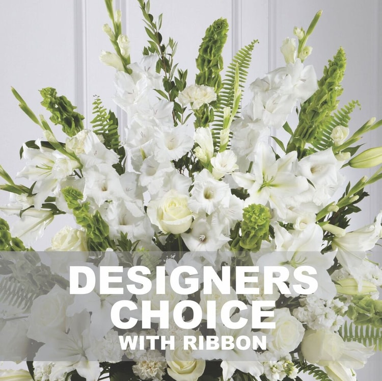 Funeral Sympathy Bouquet with ribbon