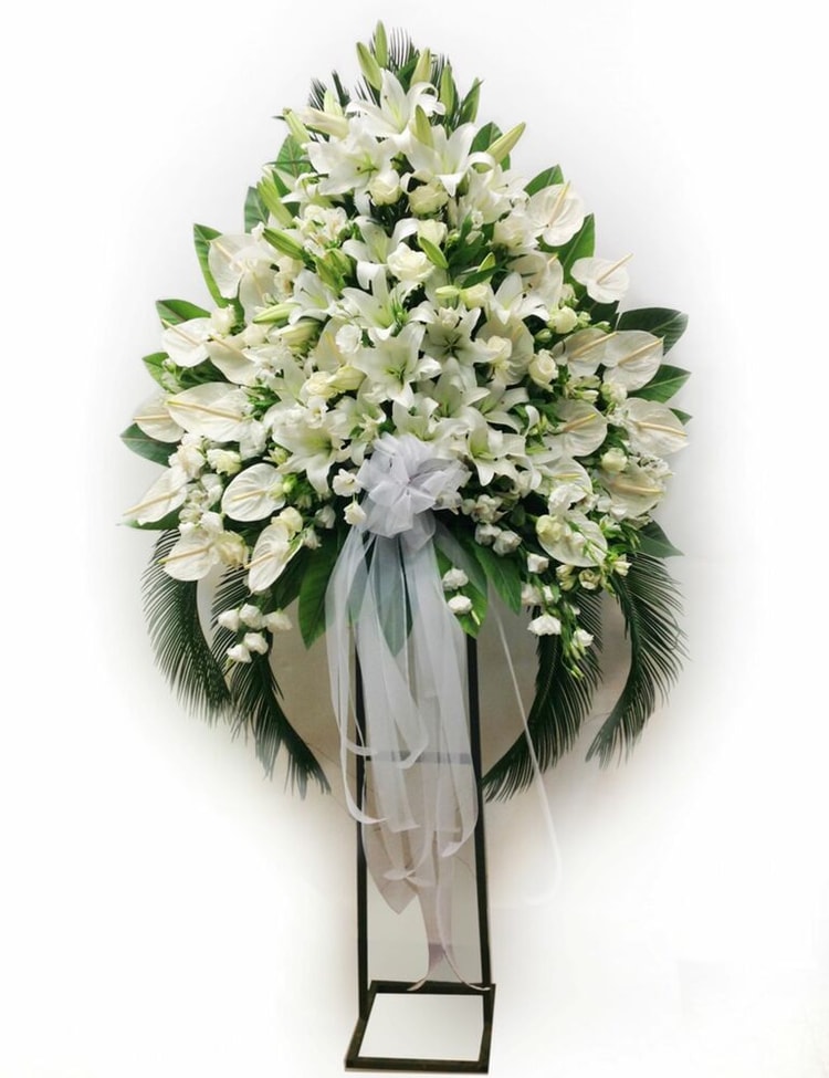 Standing Spray with Ribbon